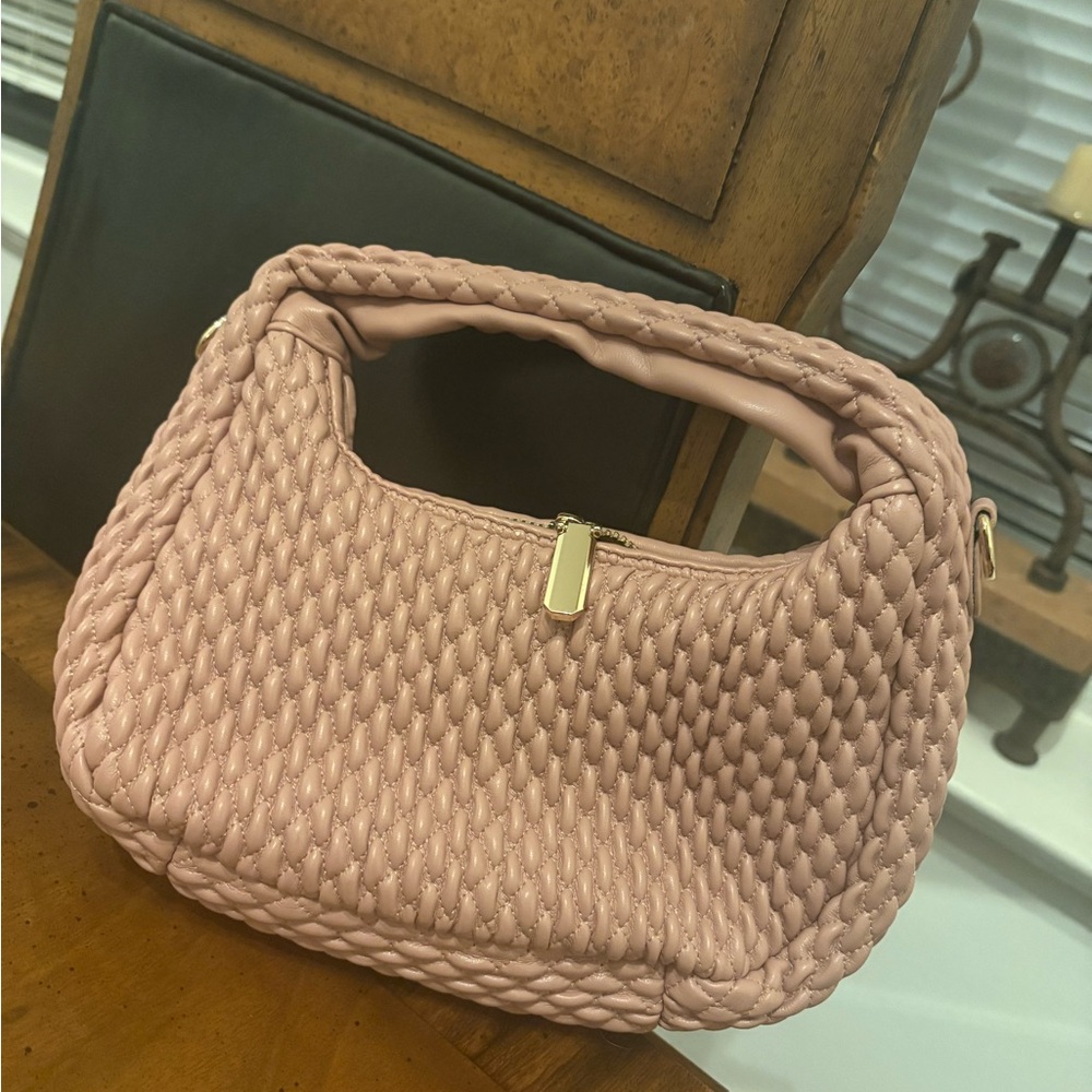 Sincerely Jules Pink Braided / Woven Handbag
